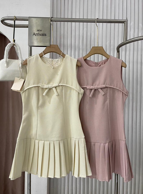 MATINEE Sleeveless Pleated Mini Dress